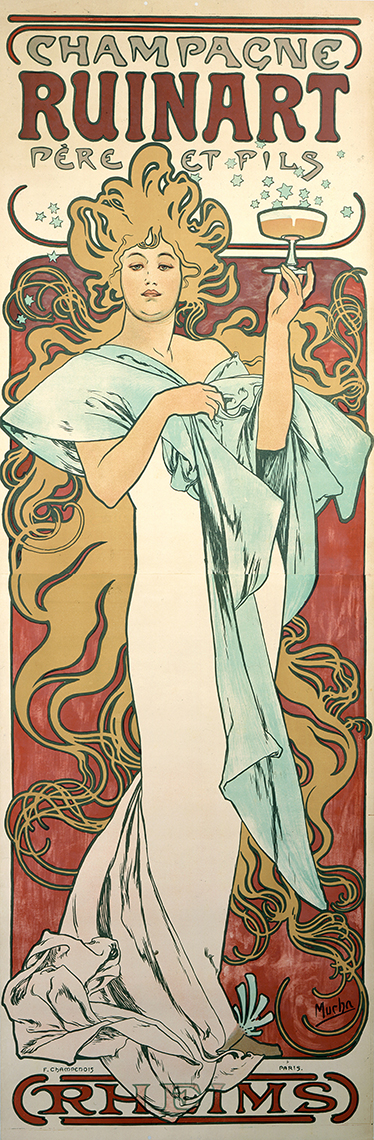 Poster vintage póster adhesivo champagne ruinart - TenVinilo