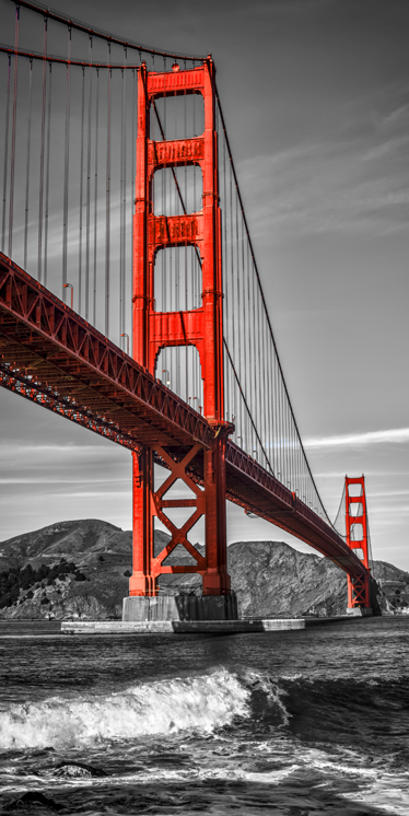 Poster paisaje vinilo decorativo puente golden gate - TenVinilo