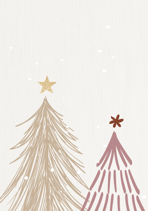 Poster navidad Árbol de navidad minimalista - TenVinilo