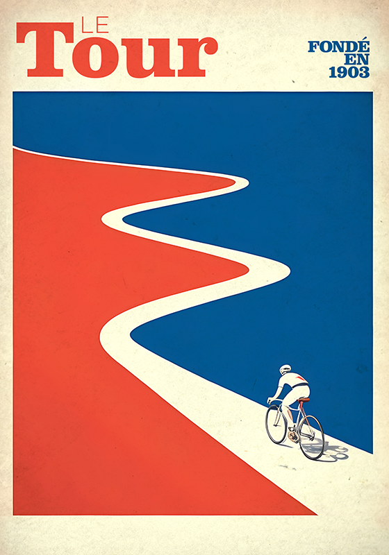Poster ciclismo vintage tour - TenVinilo