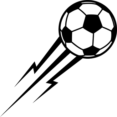 Poster fútbol vinilo decorativo balón rayo - TenVinilo