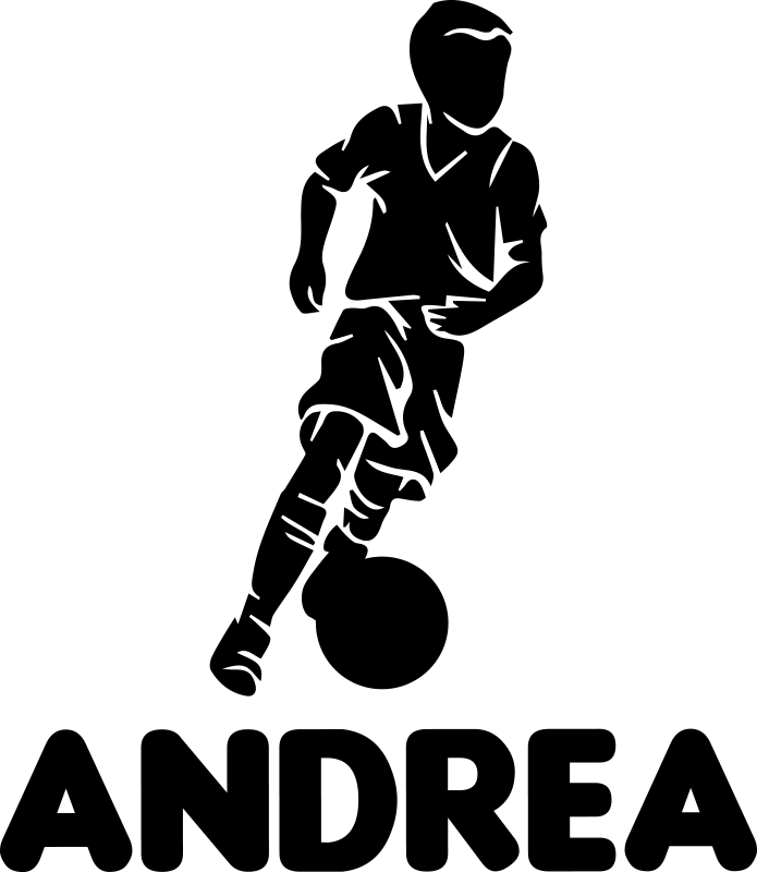 Poster fútbol jugador niño - TenVinilo