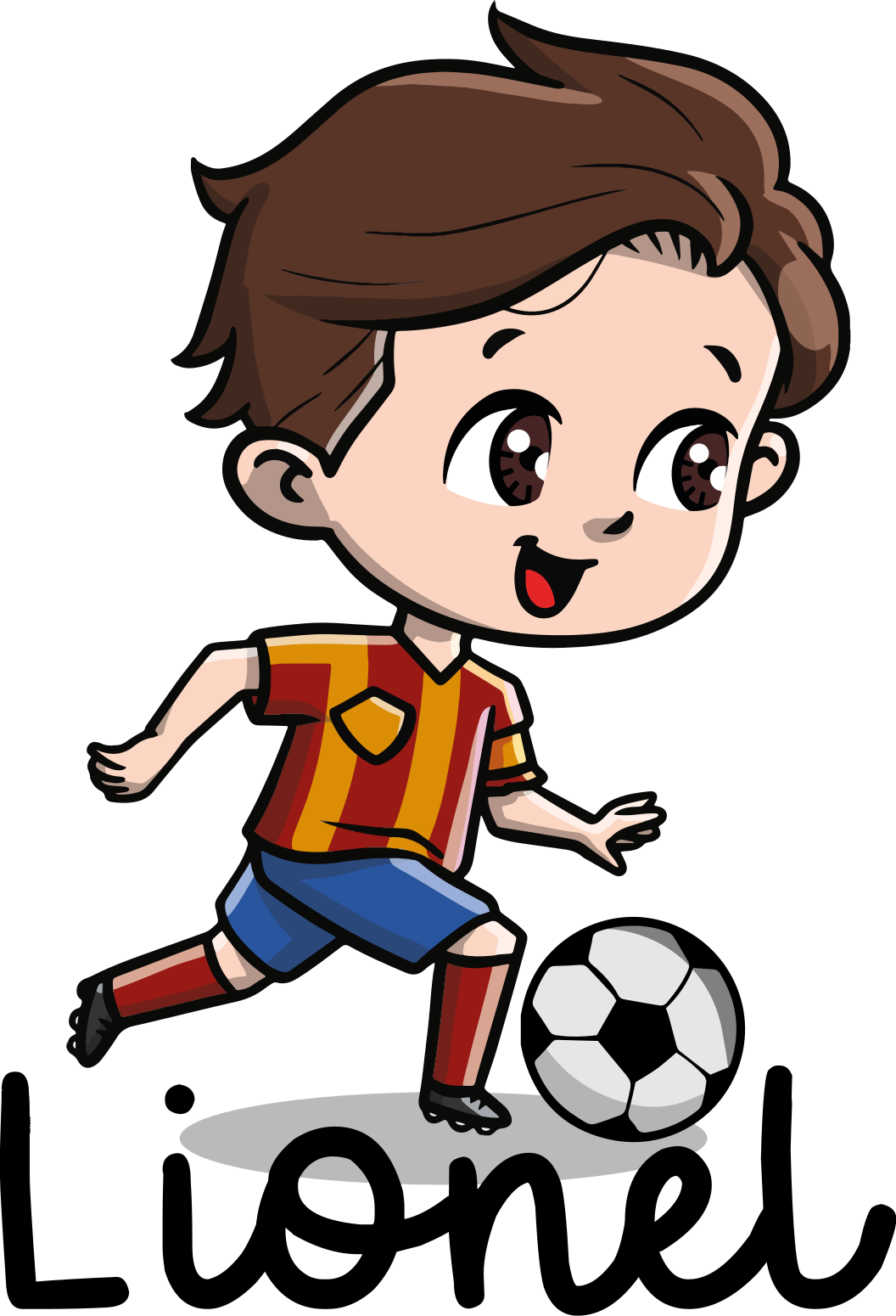 Poster fútbol jugador de fútbol infantil con nombre - TenVinilo
