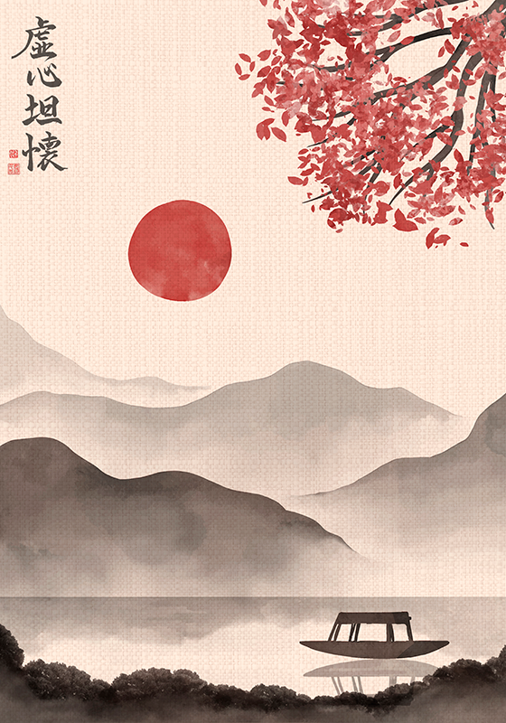 Poster zen estilo japonés y escandinavo - TenVinilo