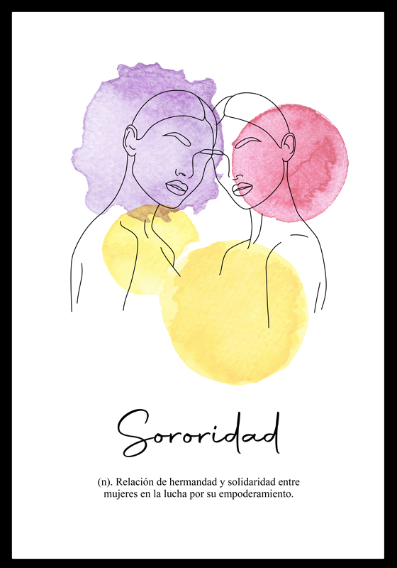 Poster salón definicion sororidad - TenVinilo