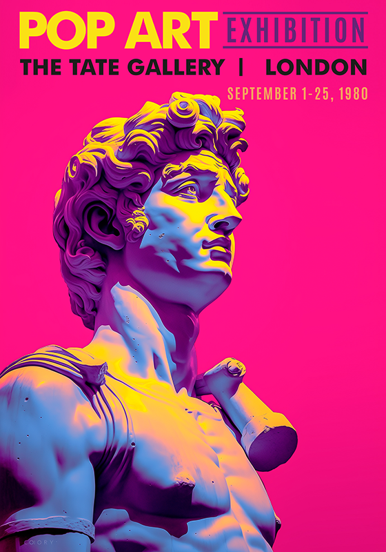 Poster salón exposición de arte pop - TenVinilo