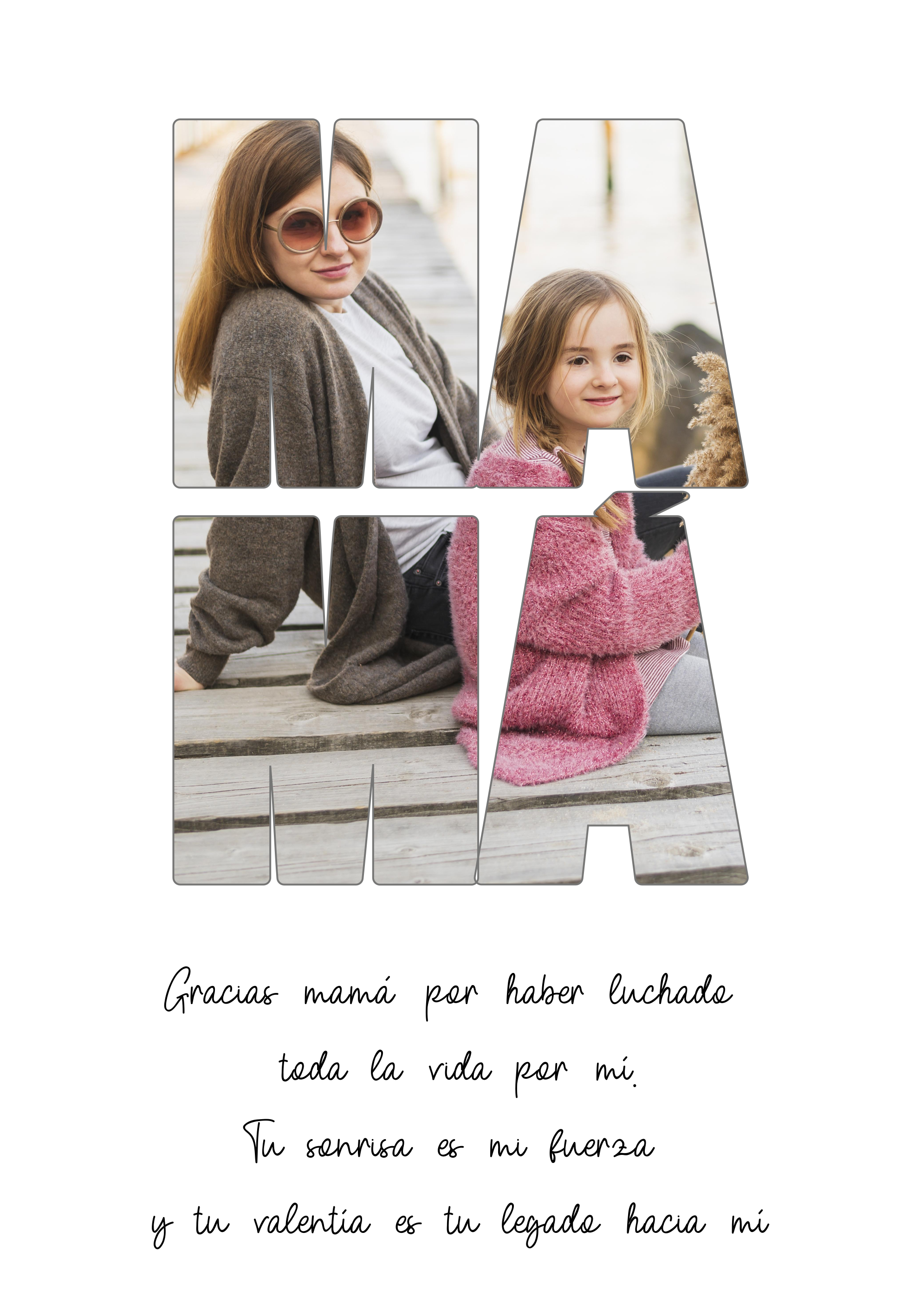 Poster salón gracias mama - TenVinilo