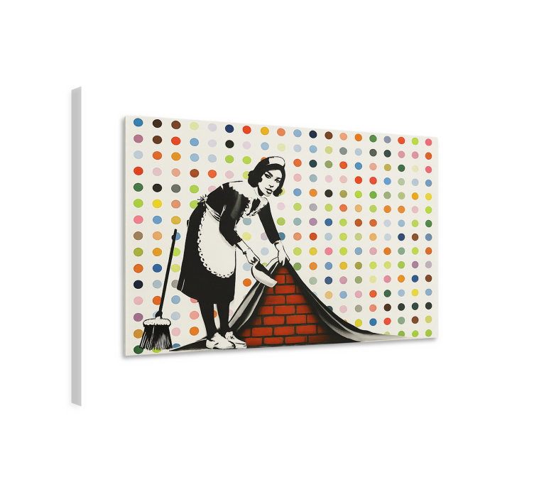 Cuadro artístico barrido colorido debajo de la alfombra - TenVinilo