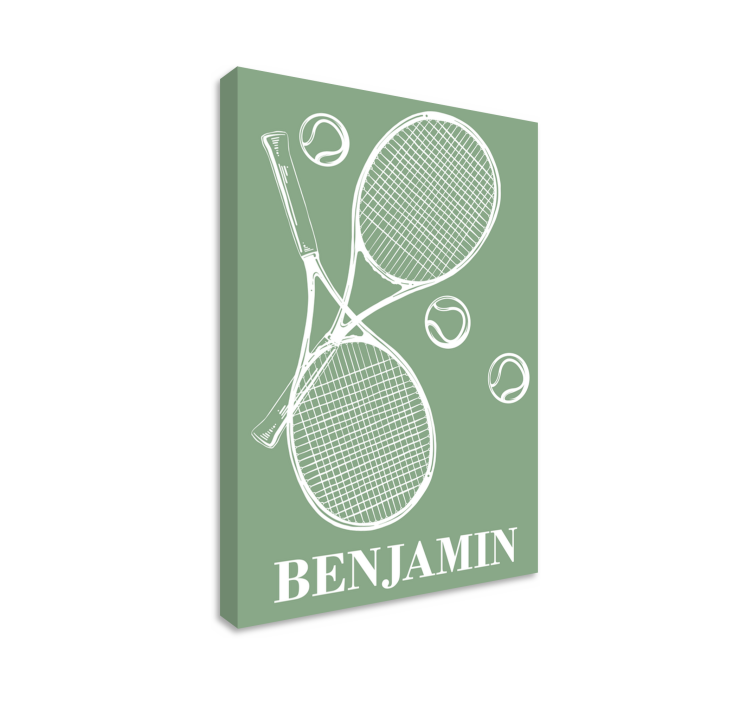 Cuadro deporte ilustraciones de tenis personalizadas - TenVinilo