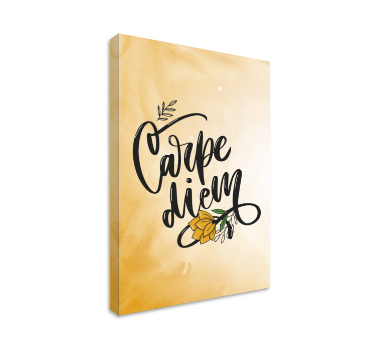 Cuadro frase aprovecha el día floral - TenVinilo