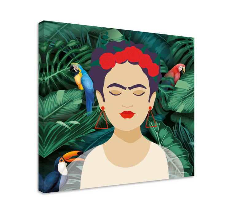 Cuadro de personas inspirado en frida kahlo - TenVinilo