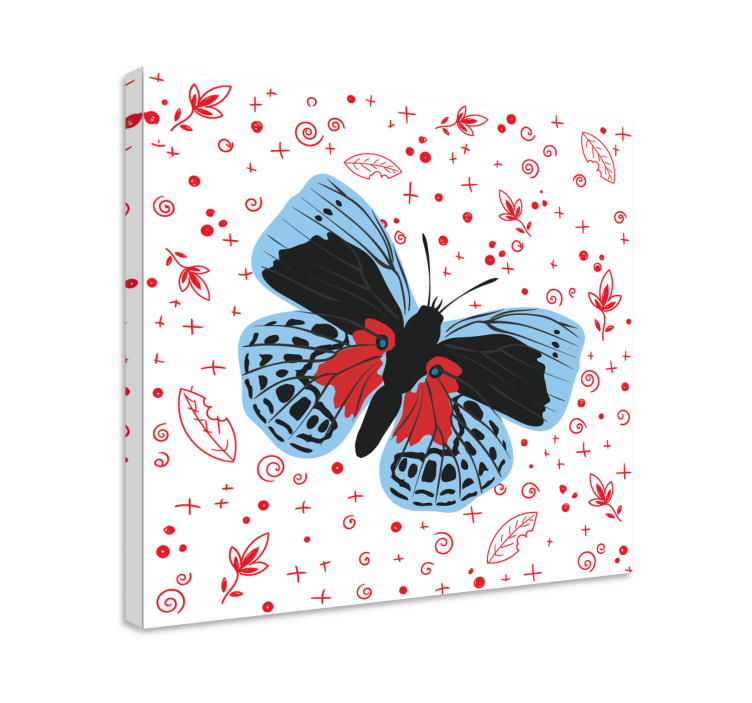 Cuadro mariposas diseño mariposa brillante - TenVinilo