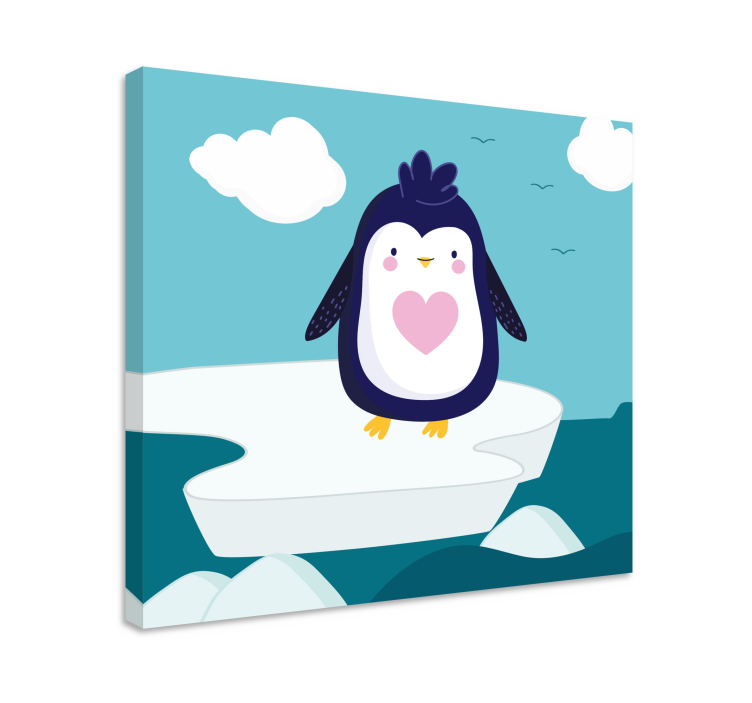 Pintura habitación bebé Pingüino de dibujos animados lindo - TenVinilo