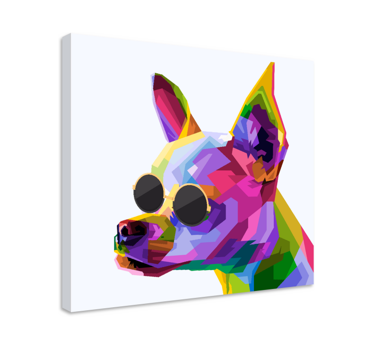Cuadro de perro arte canino vibrante - TenVinilo