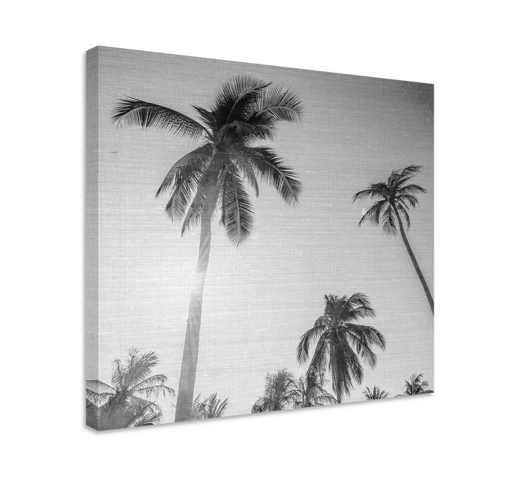Cuadro paisajes siluetas de palmeras tropicales - TenVinilo