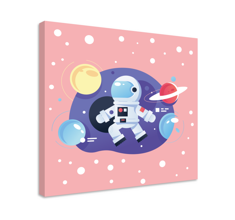 Cuadro infantil Dibujos animados diferentes símbolos de astronaut - TenVinilo