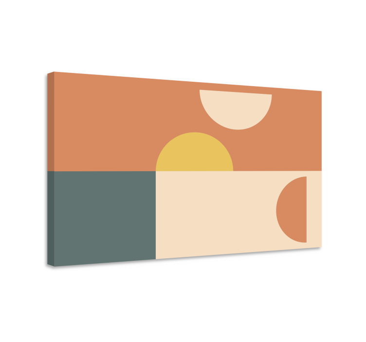 Cuadro geométrico Semicírculos y rectángulos - TenVinilo