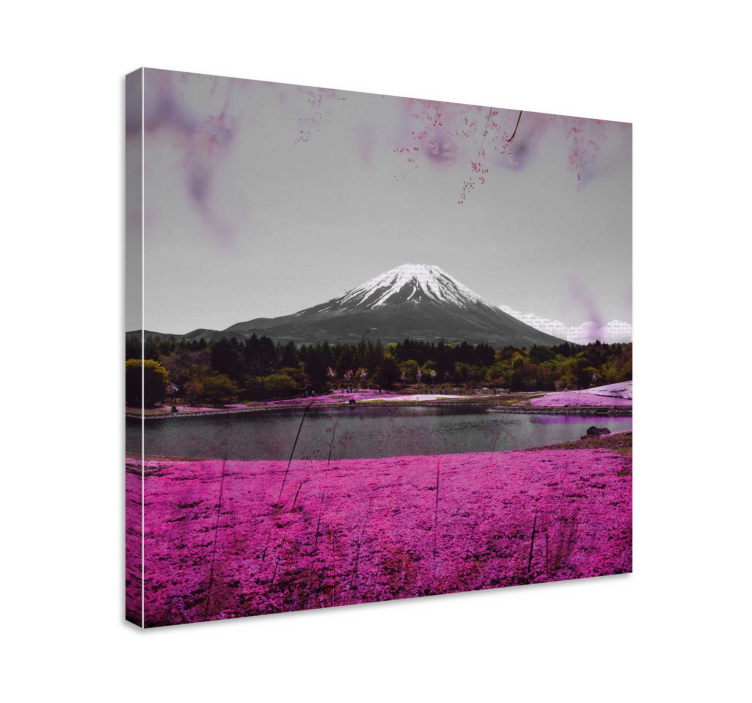 Cuadro paisajes reflejo del monte fuji - TenVinilo