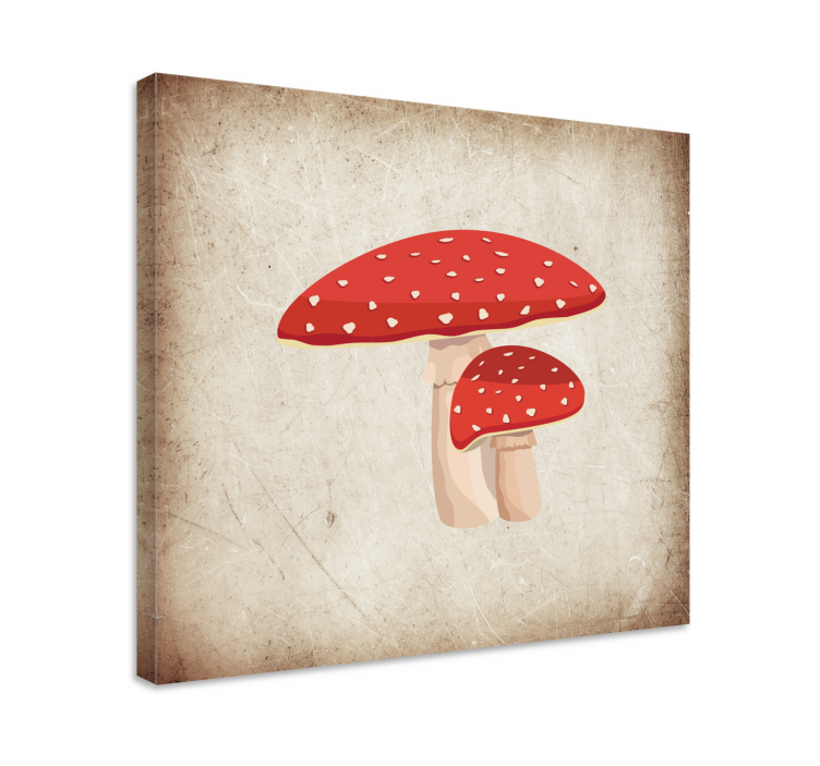 Cuadro para cocina Ilustración de hongo amanita - TenVinilo