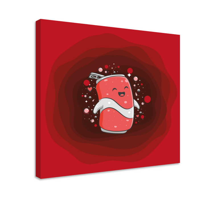 Cuadro con frase personaje de soda feliz - TenVinilo