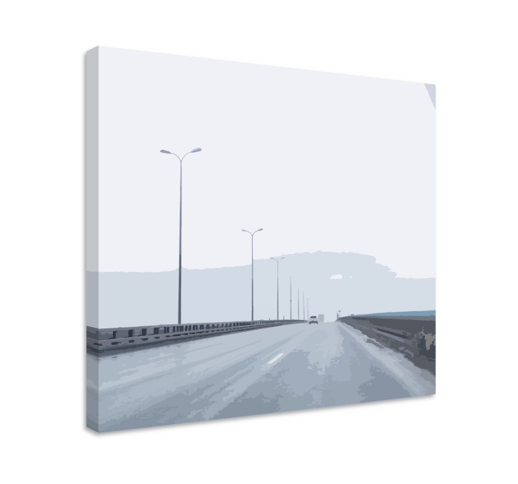 Cuadro ciudades vista de la autopista urbana - TenVinilo
