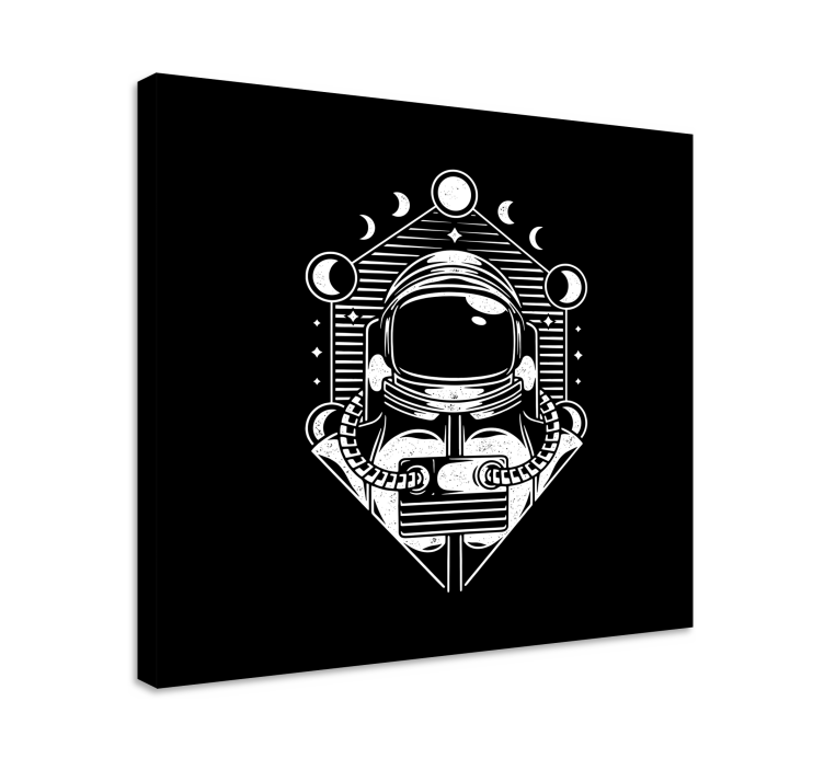 Cuadro decorativo videojuego fases de la luna astronauta - TenVinilo