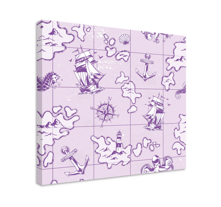 Cuadro de marineros brújula náutica vintage - TenVinilo