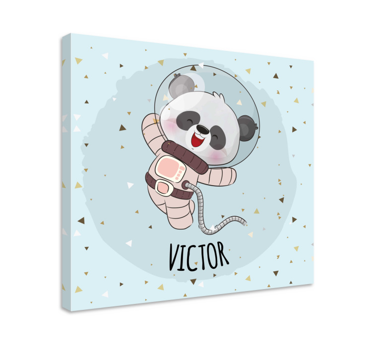 Cuadro 3d panda espacial alegre - TenVinilo