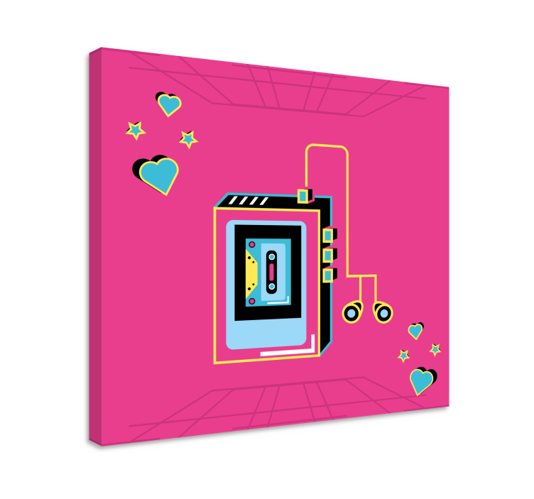 Cuadro musical amor cassette retro - TenVinilo