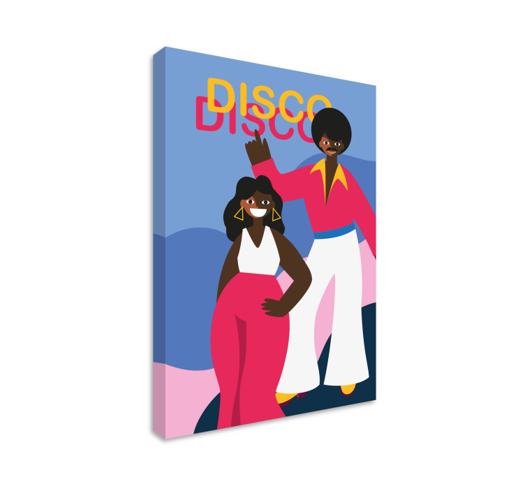 Cuadro de personas entusiastas del disco dance - TenVinilo