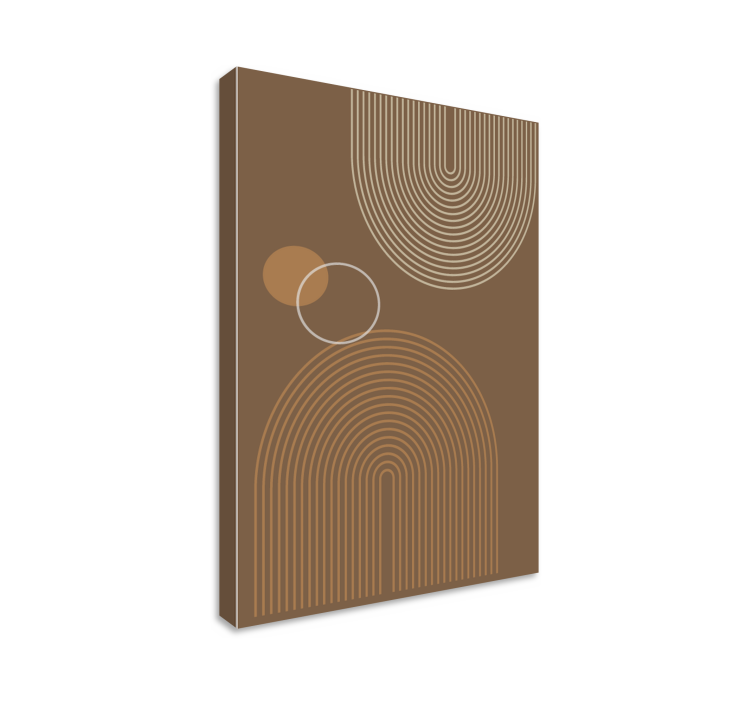 Cuadro figuras geométricas patrones de líneas curvas - TenVinilo