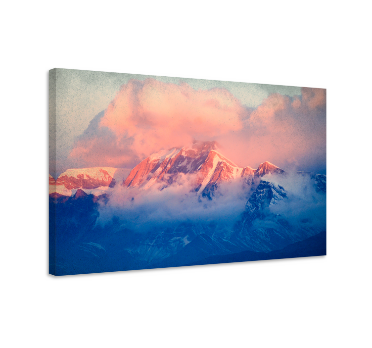 Cuadro paisajes picos de montaña al atardecer - TenVinilo