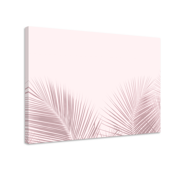 Cuadro plantas Hojas de palmera rosa estilo kawaii - TenVinilo