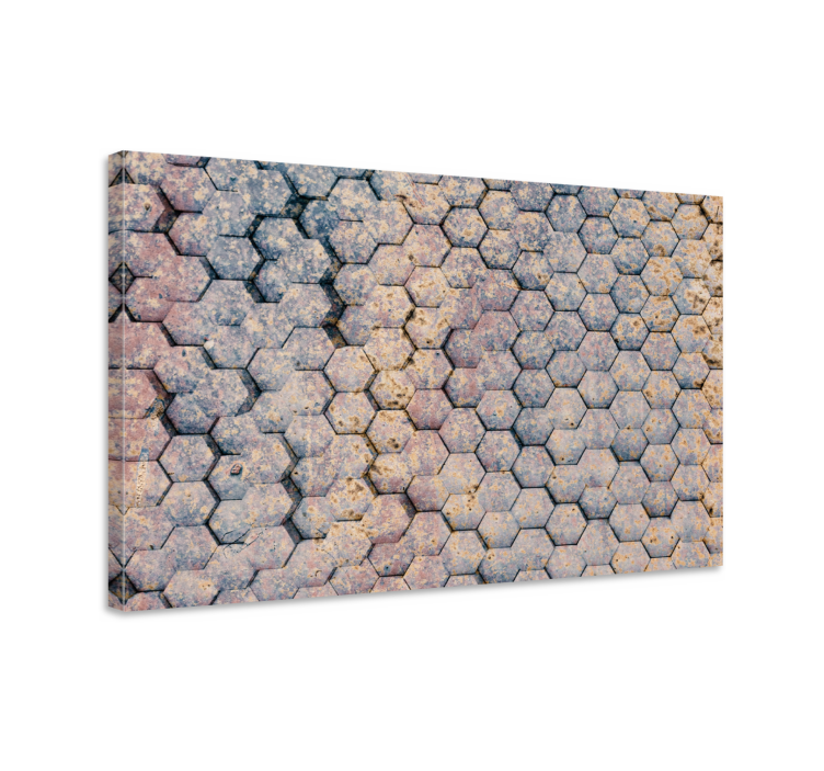 Cuadro figuras geométricas diseño de patrón hexagonal - TenVinilo