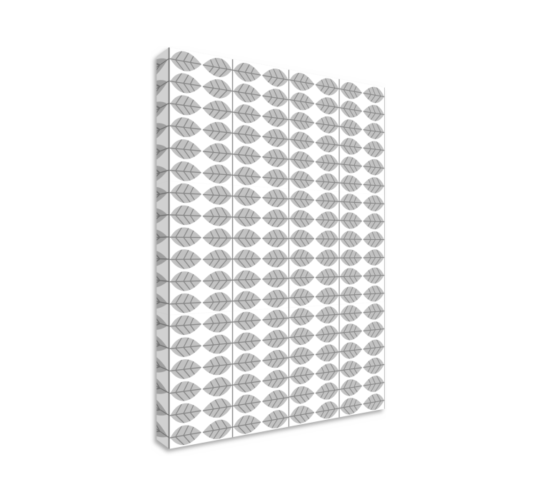 Cuadro de flores con diseño de hojas estilizadas - TenVinilo