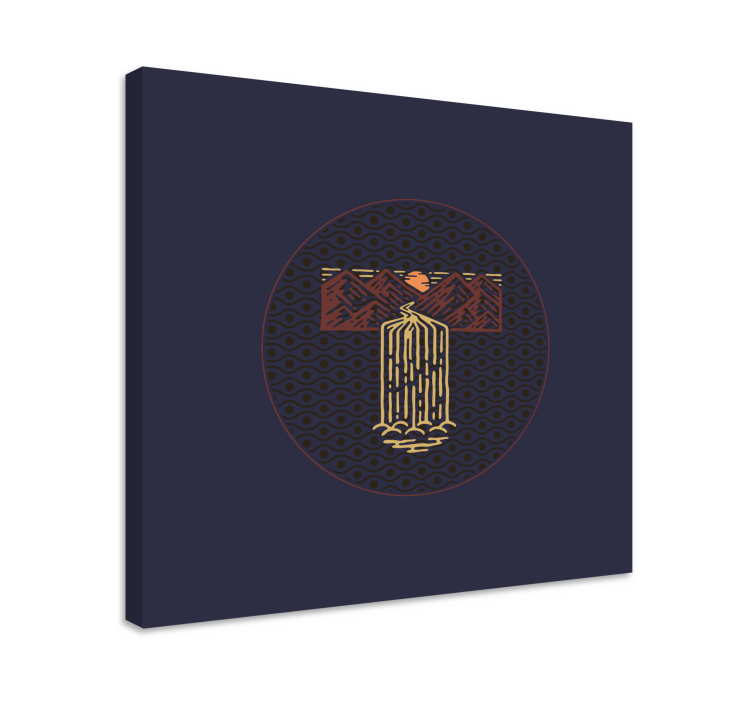 Cuadro paisajes escenario de cascada serena - TenVinilo