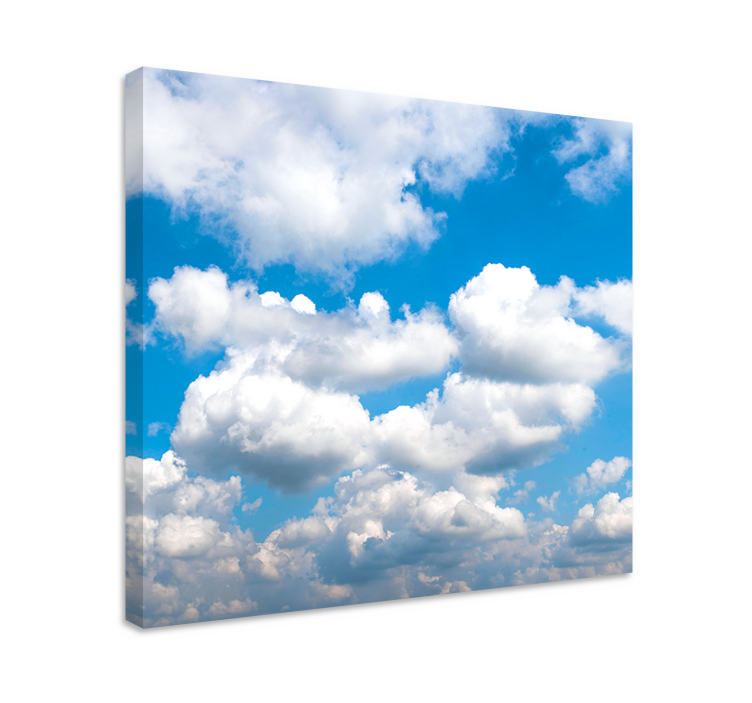 Cuadro paisajes Hermoso cielo azul con nubes - TenVinilo
