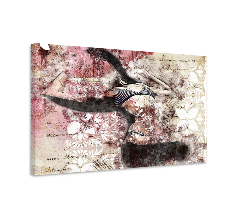 Cuadro de personas diseño silueta de bailarín - TenVinilo