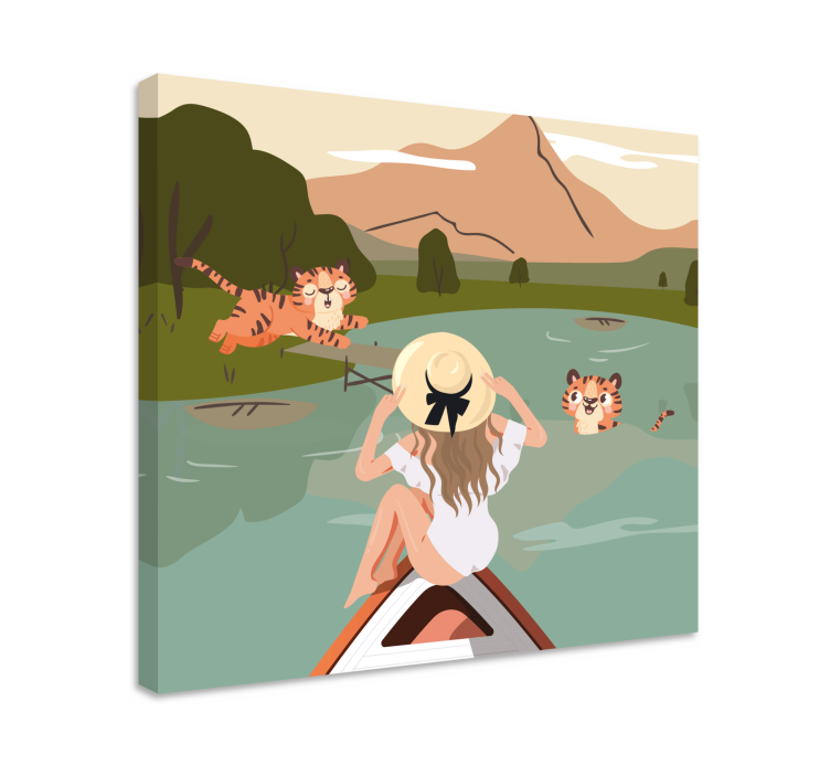 Cuadro animales tigres entre la naturaleza - TenVinilo