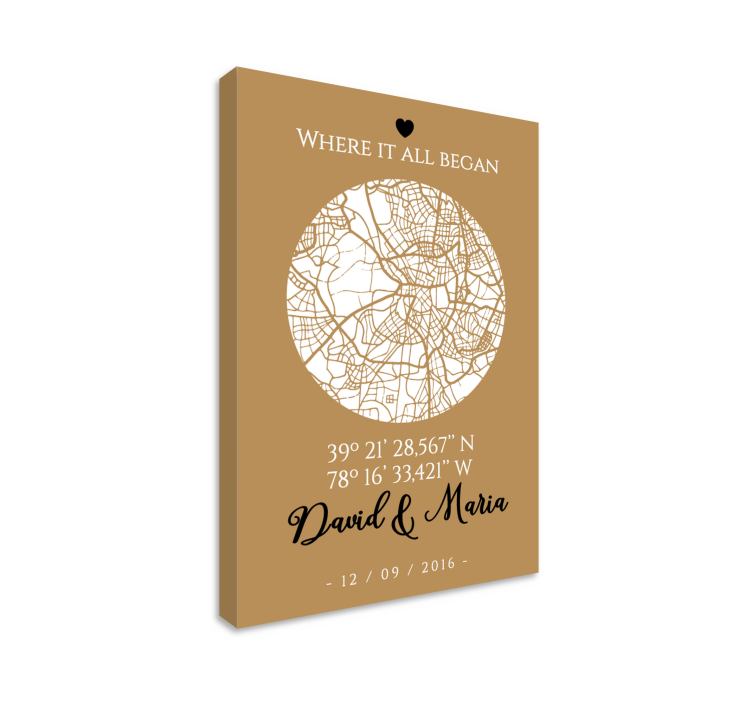 Cuadro personalizable Donde todo comenzo - TenVinilo