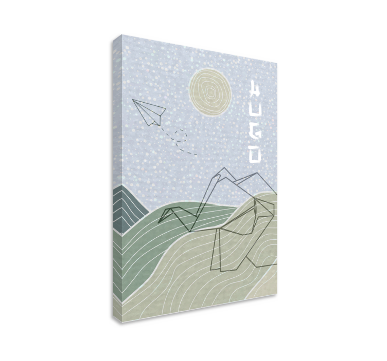 Cuadro dormitorio infantil nubes azules y pájaros - TenVinilo