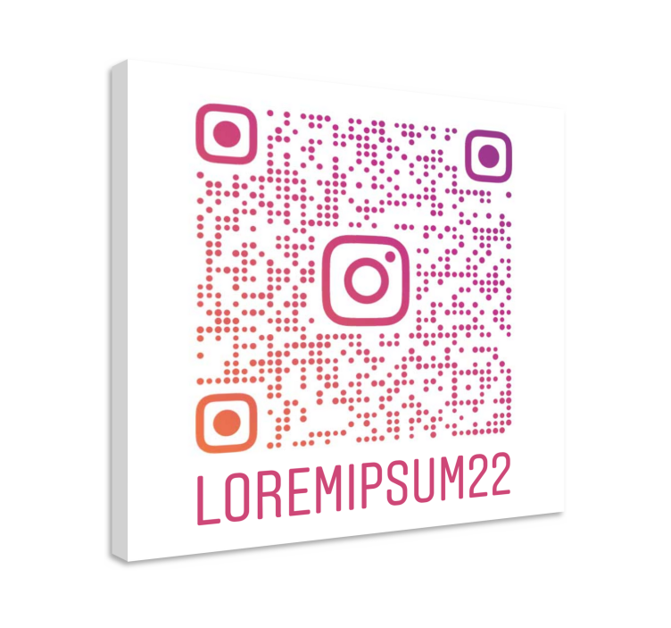 Cuadro personalizable código QR personalizado de Instagram - TenVinilo
