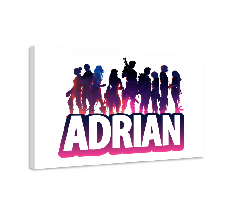 Cuadro decorativo videojuego silueta de personajes épicos - TenVinilo