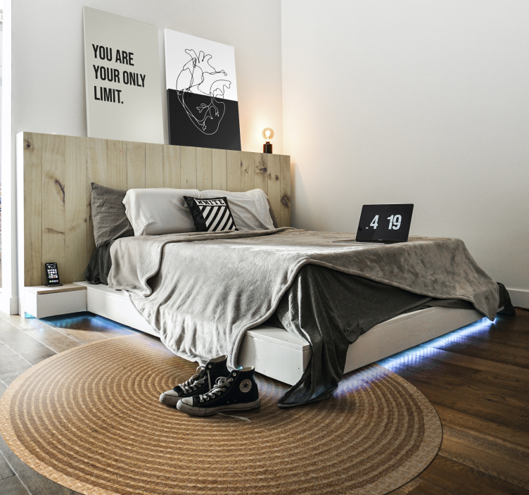 Cuadro geométrico Lineart de corazón geométrico - TenVinilo