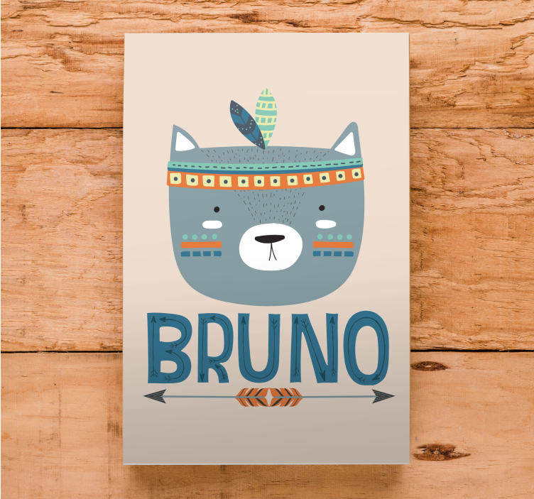 Cuadro 3d cara de animal linda - TenVinilo