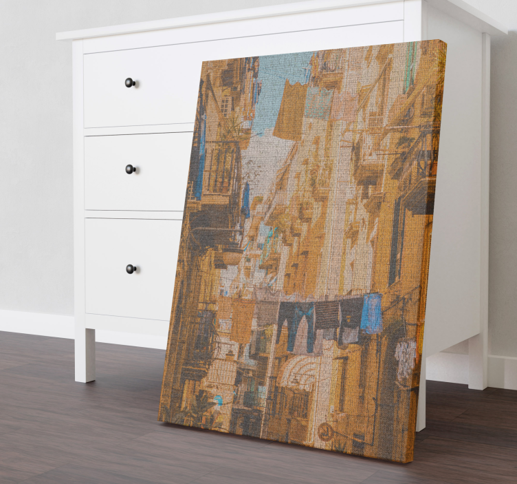 Cuadro abstracto tapiz urbano - TenVinilo