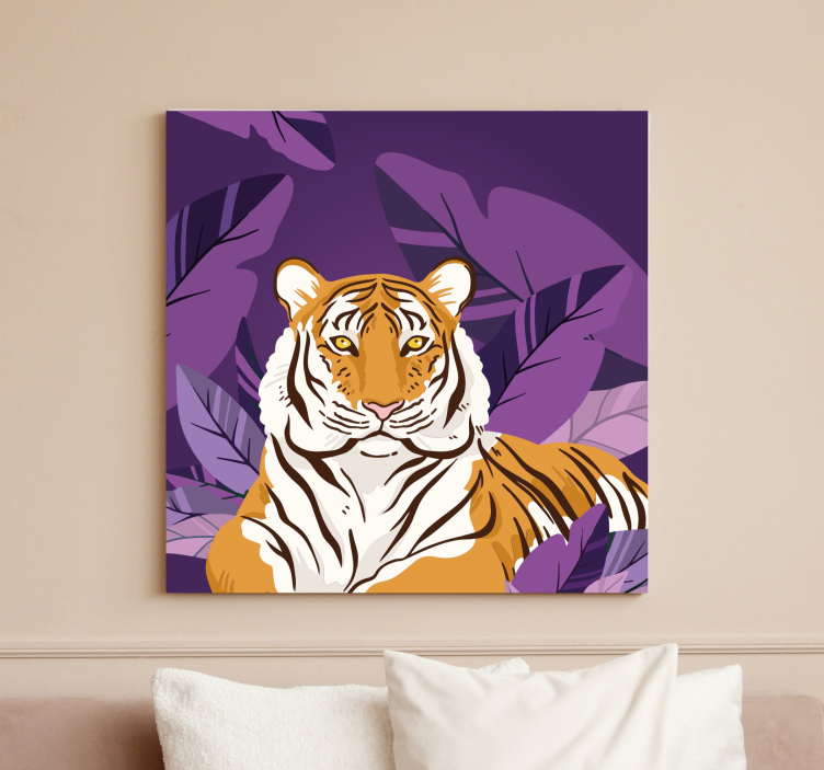 Cuadro animales retrato de tigre majestuoso - TenVinilo