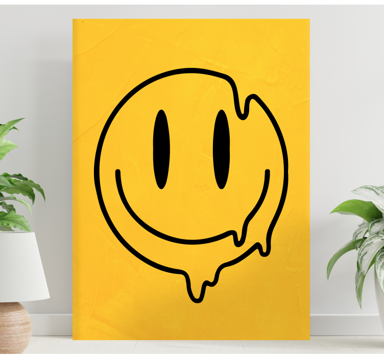 Cuadro en arte Icono de smiley líquido - TenVinilo