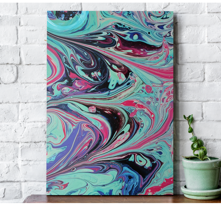 Cuadro en arte Salpicadura de pintura morada - TenVinilo