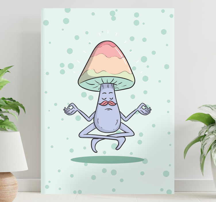 Cuadro para cocina Personaje de dibujos animados de hongos - TenVinilo